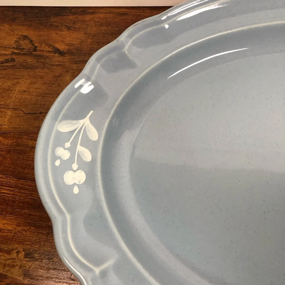 Pfaltzgraff Baby Blue Oval Platter  #016 -  14.5”Vintage‎ Serveware Platter USA
